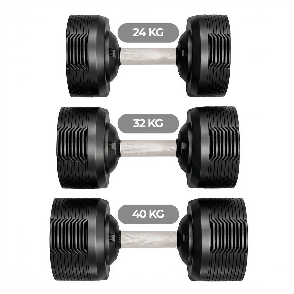 Halteo adjustable dumbbells, pair